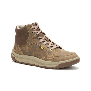 Caterpillar Apa Cush Mid Men's Boots Brown | 197063-WQD