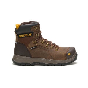 Caterpillar Diagnostic 2.0 Waterproof Steel Toe Men's Work Boots Brown | 180625-QHE