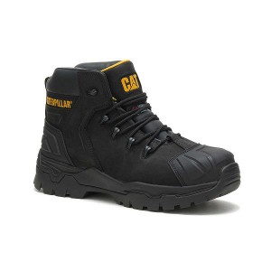 Caterpillar Everett Composite Toe S3 Waterproof CI HRO SRC Men's Work Boots Black | 450296-EFL