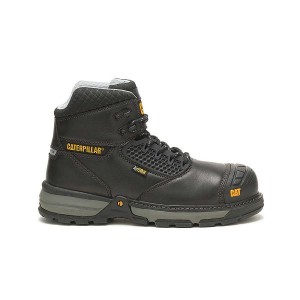 Caterpillar Excavator Superlite Cool Carbon Composite Toe Men's Work Boots Black | 581074-KBX