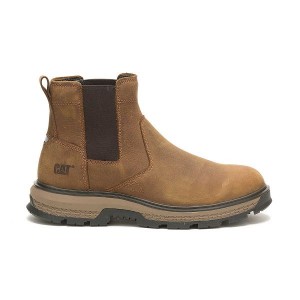 Caterpillar Exposition Chelsea Men's Work Boots Brown | 739860-VOD