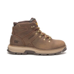 Caterpillar Exposition Hiker Waterproof Men's Work Boots Brown | 590238-NOB