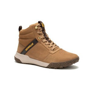 Caterpillar Hex Ready Mid Men's Boots Brown | 391206-PNW