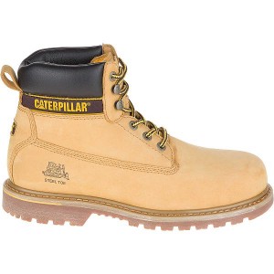 Caterpillar Holton Steel Toe S3 HRO SRC Men's Work Boots Brown | 507934-QGL