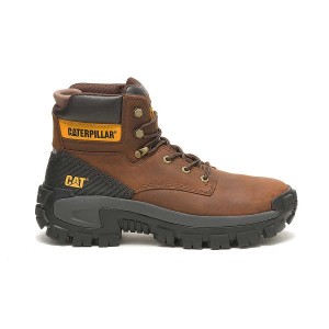 Caterpillar Invader Hi Steel Toe Men's Work Boots Dark / Brown | 348657-CDX