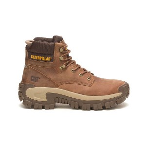 Caterpillar Invader Hi Steel Toe Men's Work Boots Light / Brown | 143079-FJN