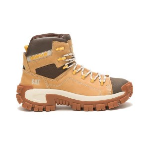 Caterpillar Invader Hiker Waterproof Composite Toe Men's Work Boots Brown | 240193-FZK