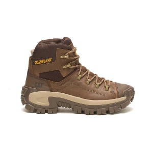 Caterpillar Invader Hiker Waterproof Men's Work Boots Brown | 924861-YMU