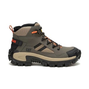 Caterpillar Invader Mid Vent Composite Toe Men's Work Boots Khaki | 071468-BIU