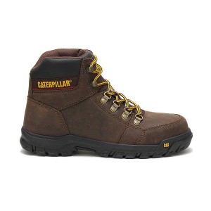 Caterpillar Outline Steel Toe Men's Work Boots Brown | 307926-HYQ