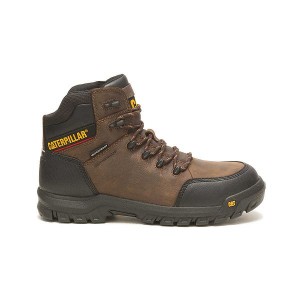 Caterpillar Resorption Waterproof Composite Toe Men's Work Boots Brown | 256487-SCW