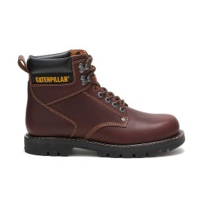 Caterpillar Second Shift Men's Work Boots Brown | 352794-UCO