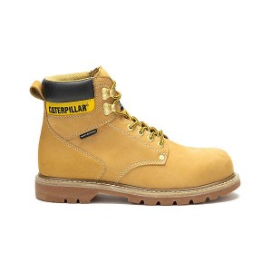 Caterpillar Second Shift Waterproof Steel Toe Men's Work Boots Brown | 463580-ALS