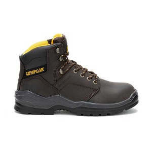 Caterpillar Striver Waterproof Steel Toe Men's Work Boots Brown | 830524-QSZ