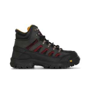 Caterpillar Threshold CAG ST M4M Industrial Men's Work Boots Black / Red | 295471-WML