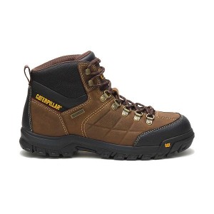 Caterpillar Threshold Waterproof Men's Work Boots Brown | 097612-QCA