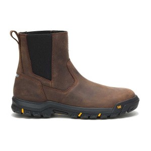 Caterpillar Wheelbase Men's Work Boots Brown | 782095-UHW