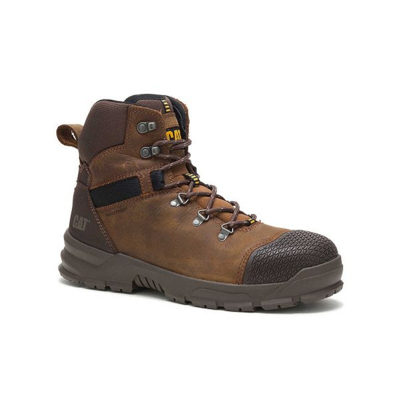 Caterpillar Accomplice X Waterproof Steel Toe Men's Work Boots Brown | 251098-YML