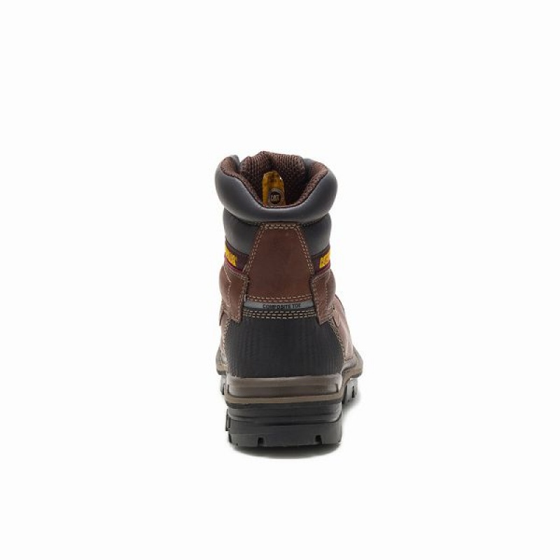 Caterpillar Adhesion Ice + Thinsulate Composite Toe Men's Work Boots Brown | 385972-LVX