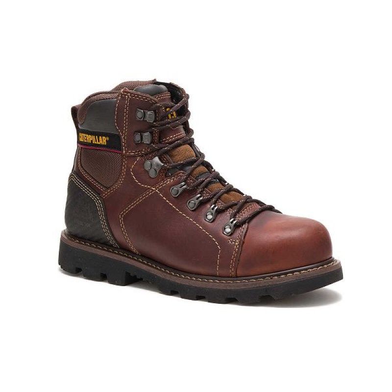 Caterpillar Alaska 2.0 Steel Toe Men's Work Boots Brown | 587930-HAY