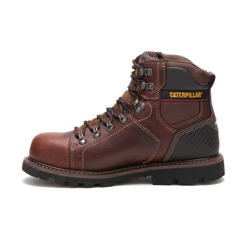 Caterpillar Alaska 2.0 Steel Toe Men's Work Boots Brown | 587930-HAY