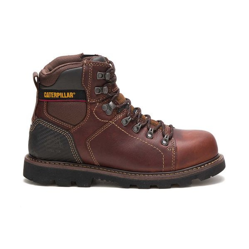 Caterpillar Alaska 2.0 Steel Toe Men\'s Work Boots Brown | 587930-HAY