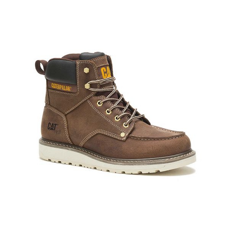 Caterpillar Calibrate Men's Work Boots Khaki | 169728-MUF