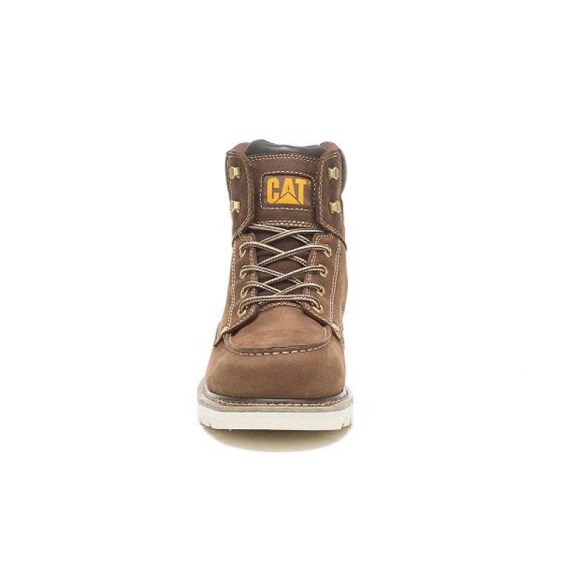 Caterpillar Calibrate Steel Toe Men's Work Boots Khaki | 236971-GNW