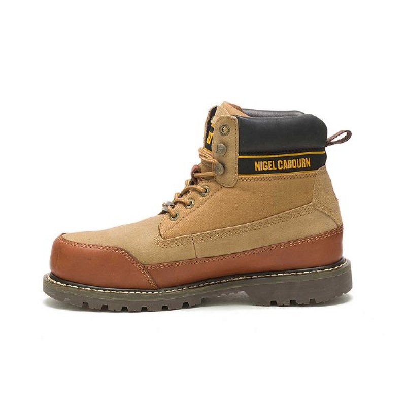 Caterpillar Cat Footwear x Nigel Cabourn Utah Men's Boots Brown | 978314-LNS