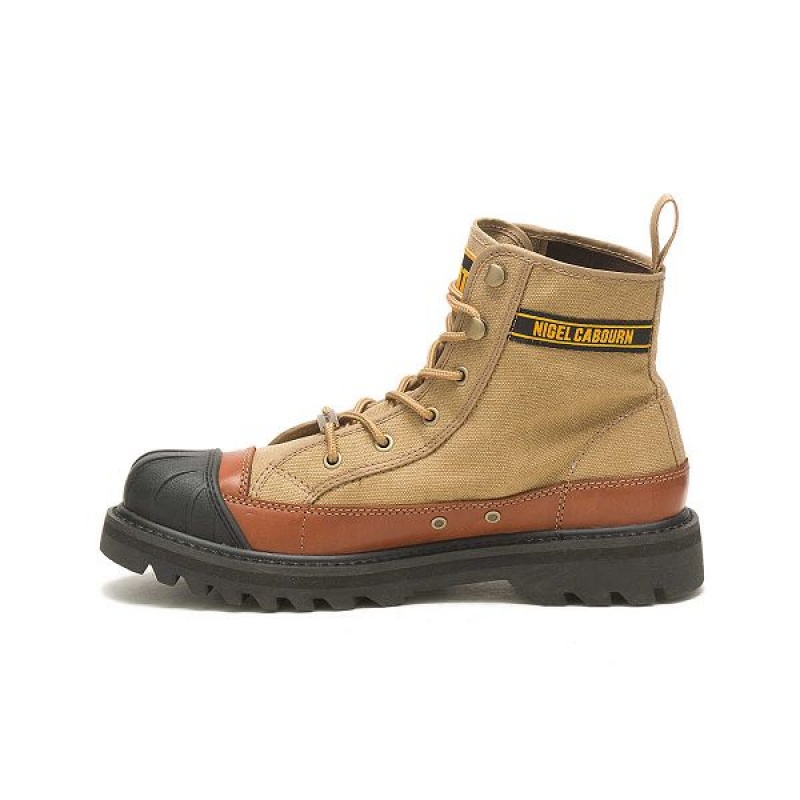 Caterpillar Cat Footwear x Nigel Cabourn Omaha Men's Boots Brown | 629750-WUO