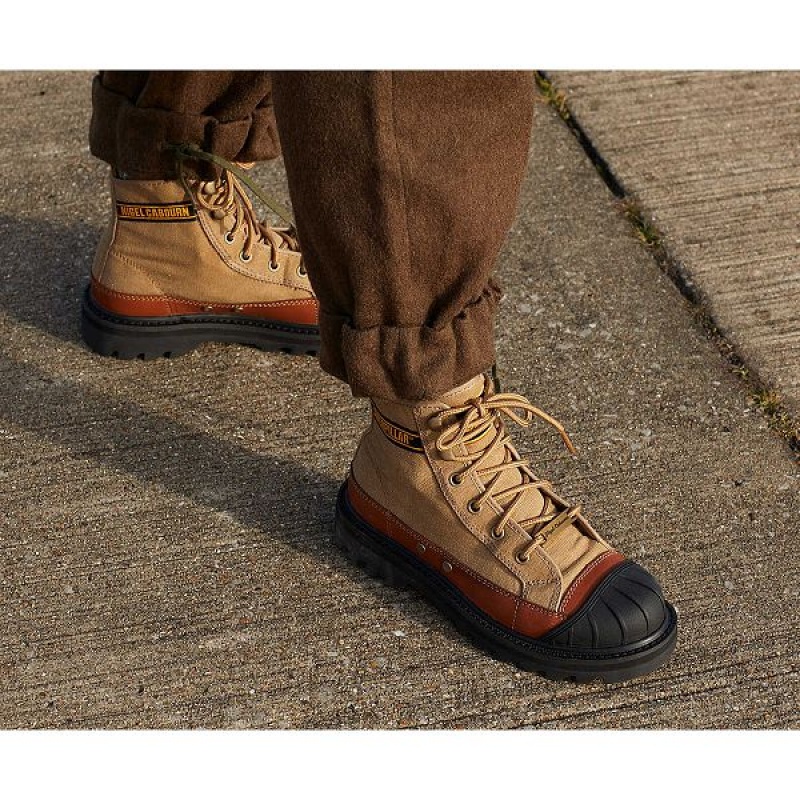 Caterpillar Cat Footwear x Nigel Cabourn Omaha Men's Boots Brown | 629750-WUO