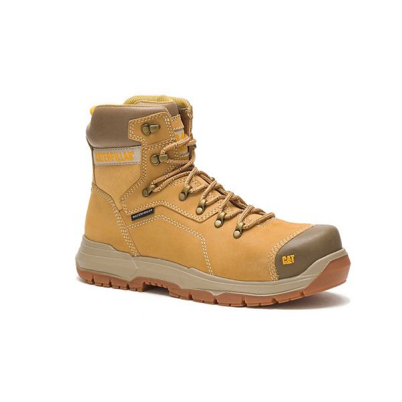 Caterpillar Diagnostic 2.0 Waterproof Steel Toe Men's Work Boots Brown | 319280-HVB