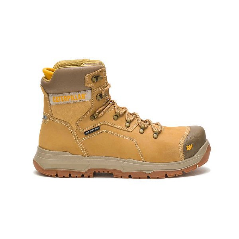 Caterpillar Diagnostic 2.0 Waterproof Steel Toe Men\'s Work Boots Brown | 319280-HVB