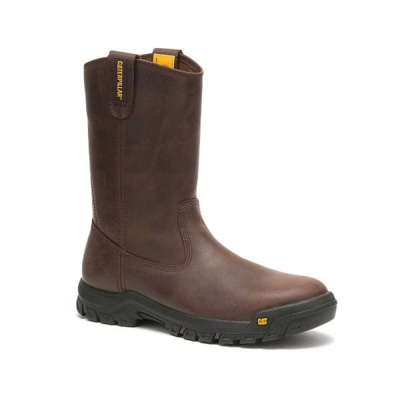 Caterpillar Drawbar Pull-On Men's Work Boots Brown | 901732-OXG