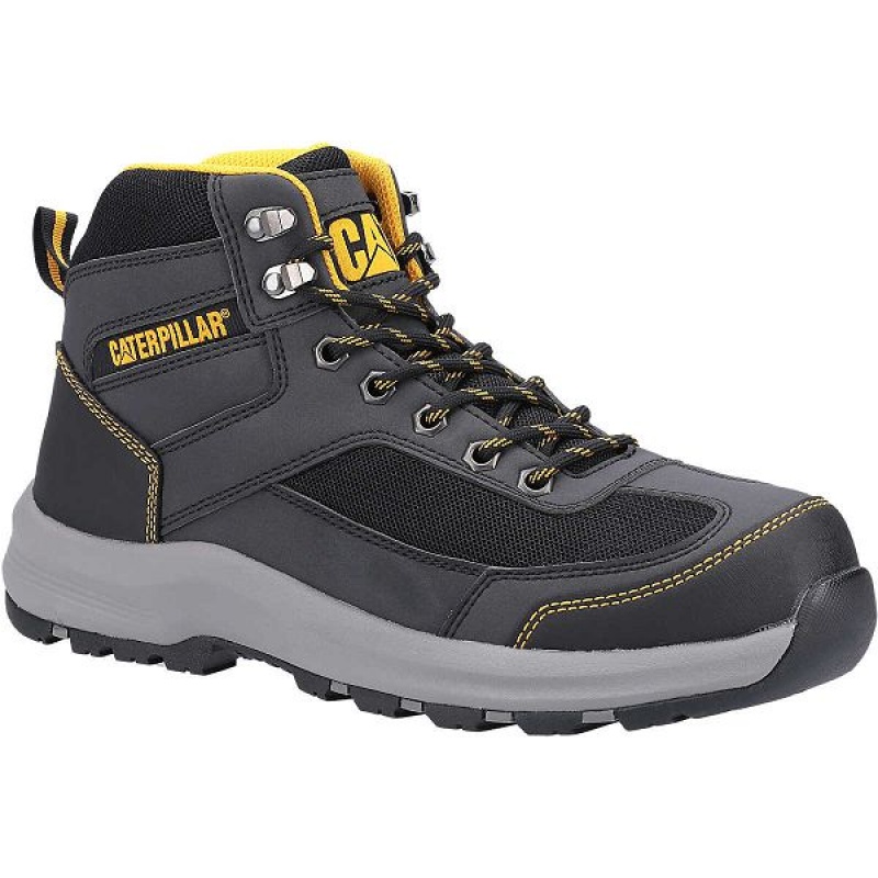 Caterpillar Elmore Mid Steel Toe S1P Men's Work Boots Grey | 524891-LZU