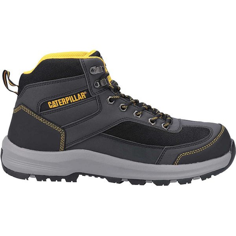 Caterpillar Elmore Mid Steel Toe S1P Men\'s Work Boots Grey | 524891-LZU