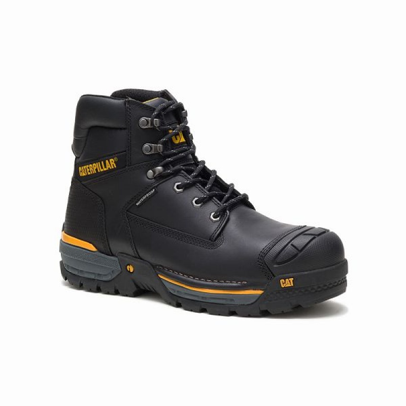 Caterpillar Excavator LT Composite Toe Men's Work Boots Black | 637840-MXD