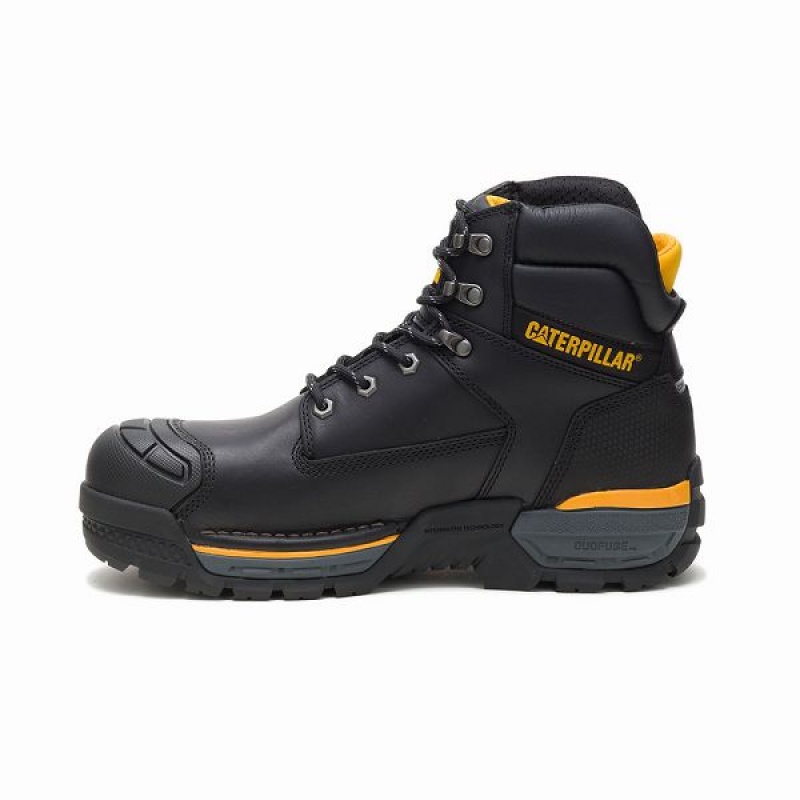 Caterpillar Excavator LT Composite Toe Men's Work Boots Black | 637840-MXD