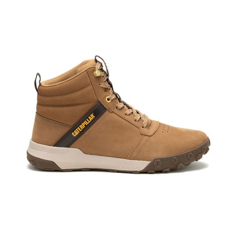 Caterpillar Hex Ready Mid Men's Boots Brown | 391206-PNW