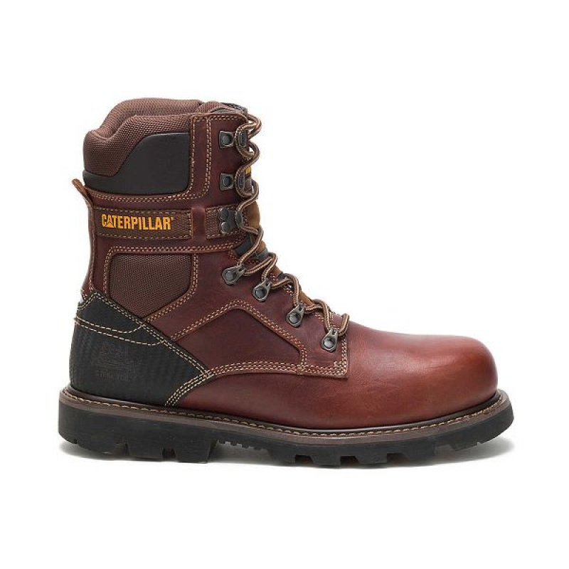 Caterpillar Indiana 2.0 Steel Toe Men\'s Work Boots Brown | 289174-NUD