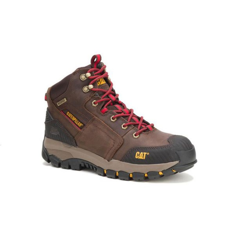 Caterpillar Navigator Waterproof Men's Work Boots Brown | 618945-RZM