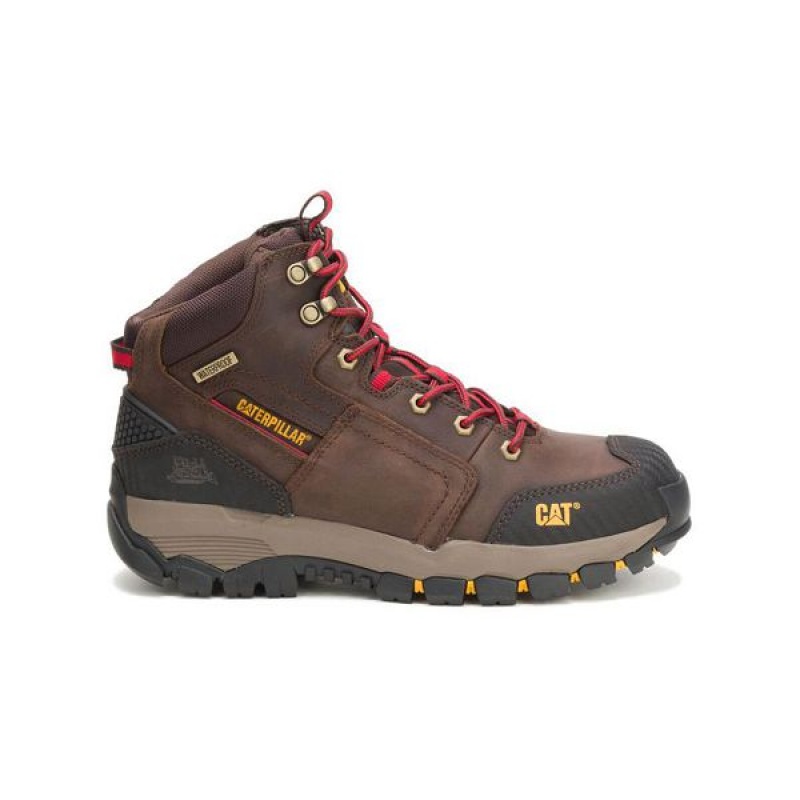 Caterpillar Navigator Waterproof Men\'s Work Boots Brown | 618945-RZM