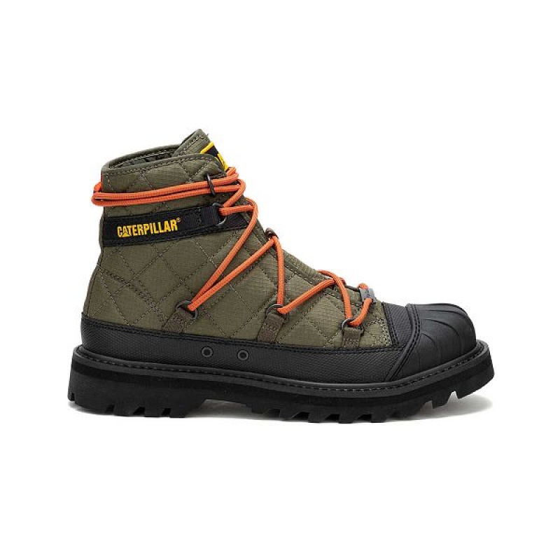 Caterpillar Omaha Alt Lace Men\'s Boots Olive | 506948-LXY