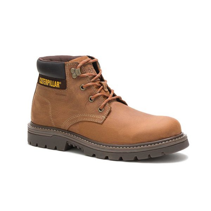 Caterpillar Outbase Waterproof Men's Work Boots Brown | 276108-BEF