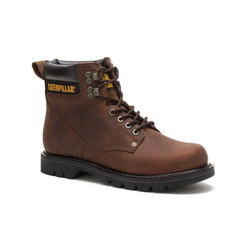 Caterpillar Second Shift Men's Work Boots Dark / Brown | 324819-NED