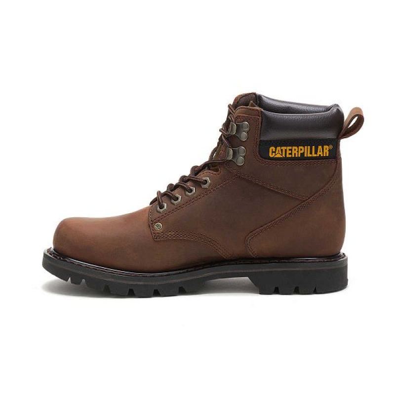 Caterpillar Second Shift Men's Work Boots Dark / Brown | 324819-NED