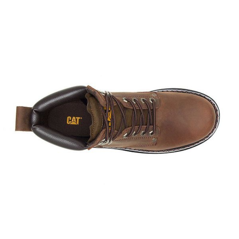 Caterpillar Second Shift Men's Work Boots Dark / Brown | 324819-NED