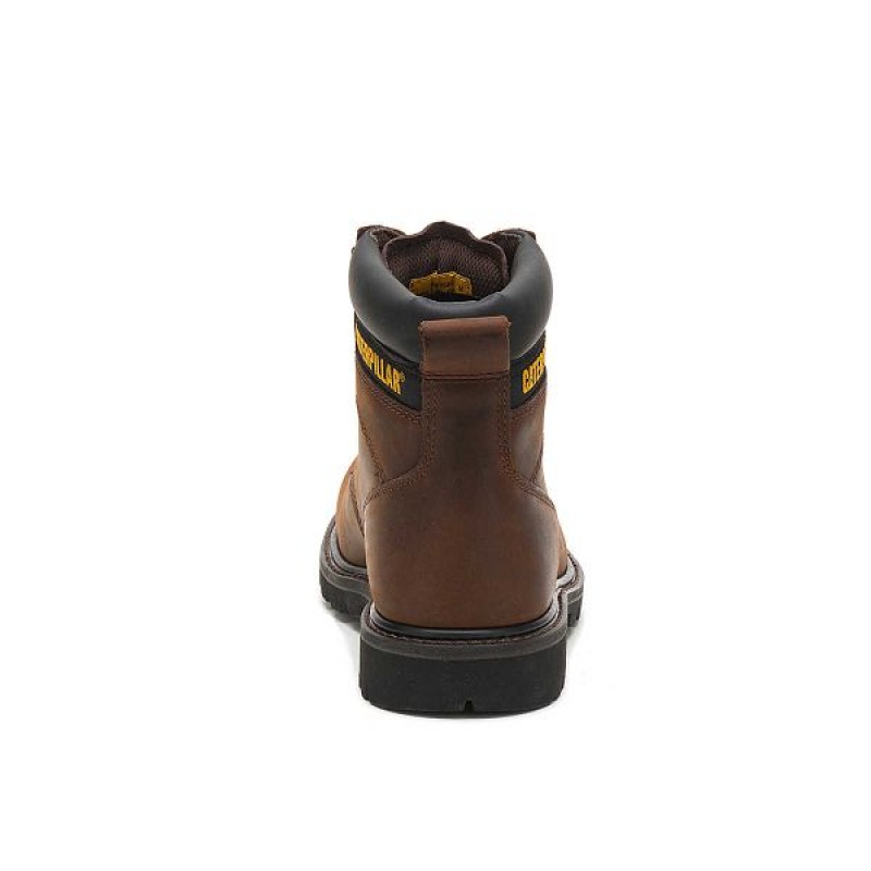 Caterpillar Second Shift Steel Toe Men's Work Boots Dark / Brown | 027156-PXR