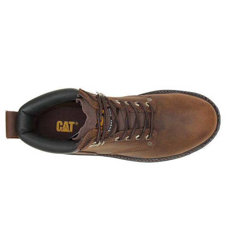 Caterpillar Second Shift Steel Toe Men's Work Boots Dark / Brown | 027156-PXR