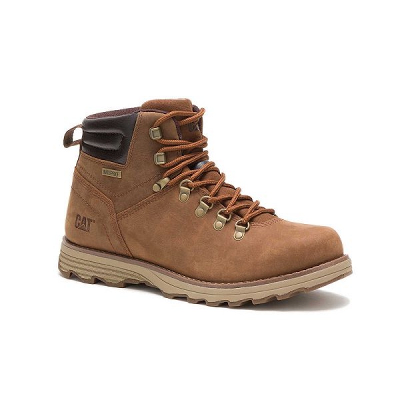 Caterpillar Sire Waterproof Men's Boots Brown | 986723-RLW